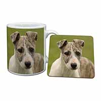 Whippet Puppy Mug and Coaster Set