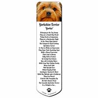 Yorkshire Terrier Dog Bookmark, Book mark, Printed full colour