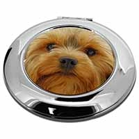 Yorkshire Terrier Dog Make-Up Round Compact Mirror