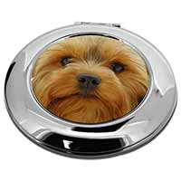 Yorkshire Terrier Dog Make-Up Round Compact Mirror