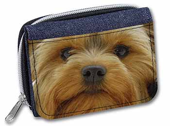 Yorkshire Terrier Dog Unisex Denim Purse Wallet