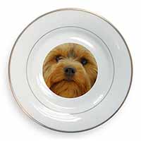 Yorkshire Terrier Dog Gold Rim Plate Printed Full Colour in Gift Box