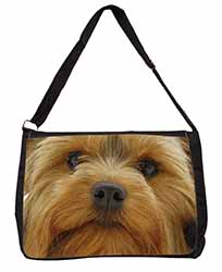 Yorkshire Terrier Dog Large Black Laptop Shoulder Bag School/College