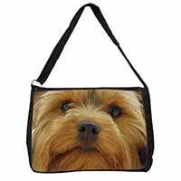 Yorkshire Terrier Dog Large Black Laptop Shoulder Bag School/College