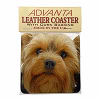 Yorkshire Terrier Dog Single Leather Photo Coaster