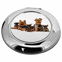 Yorkshire Terrier Dogs Make-Up Round Compact Mirror