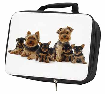 Yorkshire Terrier Dogs Black Insulated School Lunch Box/Picnic Bag