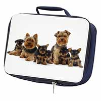 Yorkshire Terrier Dogs Navy Insulated School Lunch Box/Picnic Bag