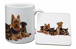 Yorkshire Terrier Dogs Mug and Coaster Set