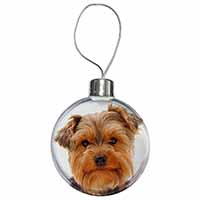 Cute Yorkshire Terrier Dog Christmas Bauble