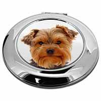 Cute Yorkshire Terrier Dog Make-Up Round Compact Mirror
