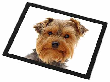 Cute Yorkshire Terrier Dog Black Rim High Quality Glass Placemat
