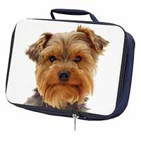 Cute Yorkshire Terrier Dog Navy Insulated School Lunch Box/Picnic Bag