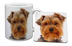 Cute Yorkshire Terrier Dog Mug and Coaster Set