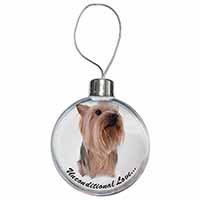 Yorkshire Terrier Dog-with Love Christmas Bauble