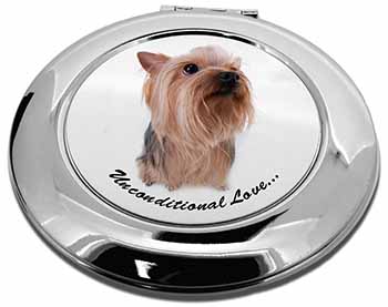 Yorkshire Terrier Dog-with Love Make-Up Round Compact Mirror