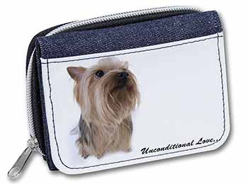 Yorkshire Terrier Dog-with Love Unisex Denim Purse Wallet