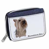 Yorkshire Terrier Dog-with Love Unisex Denim Purse Wallet