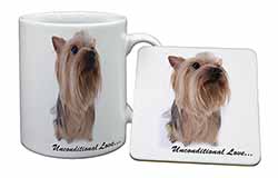 Yorkshire Terrier Dog-with Love Mug and Coaster Set