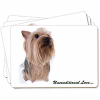 Yorkshire Terrier Dog-with Love Picture Placemats in Gift Box