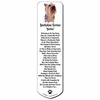 Yorkshire Terrier Bookmark, Book mark, Printed full colour