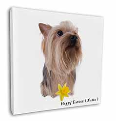 Personalised Name Yorkie Square Canvas 12"x12" Wall Art Picture Print