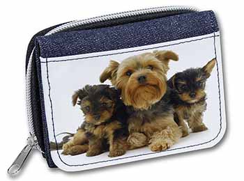 Yorkshire Terrier Dogs Unisex Denim Purse Wallet