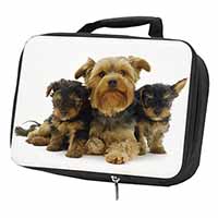 Yorkshire Terrier Dogs Black Insulated School Lunch Box/Picnic Bag