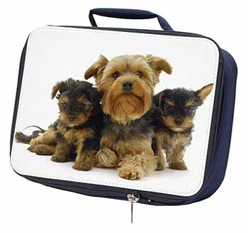 Yorkshire Terrier Dogs Navy Insulated School Lunch Box/Picnic Bag