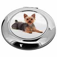 Yorkshire Terrier Dog Make-Up Round Compact Mirror