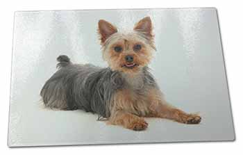 Large Glass Cutting Chopping Board Yorkshire Terrier Dog