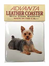 Yorkshire Terrier Dog Single Leather Photo Coaster