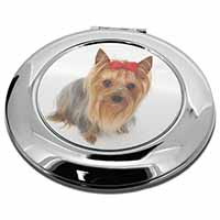 Yorkshire Terrier Dog Make-Up Round Compact Mirror