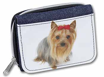 Yorkshire Terrier Dog Unisex Denim Purse Wallet