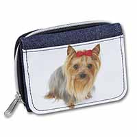 Yorkshire Terrier Dog Unisex Denim Purse Wallet