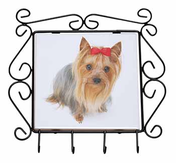 Yorkshire Terrier Dog Wrought Iron Key Holder Hooks