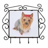 Yorkshire Terrier Dog Wrought Iron Key Holder Hooks