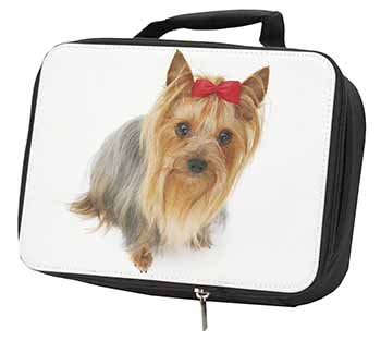 Yorkshire Terrier Dog Black Insulated School Lunch Box/Picnic Bag