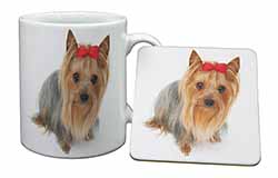 Yorkshire Terrier Dog Mug and Coaster Set