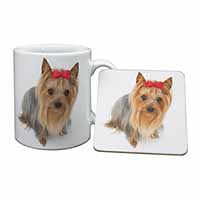 Yorkshire Terrier Dog Mug and Coaster Set