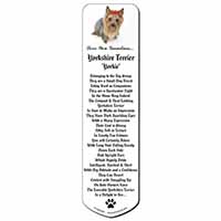 Yorkie with Red Bow Grandma Bookmark, Book mark, Printed full colour