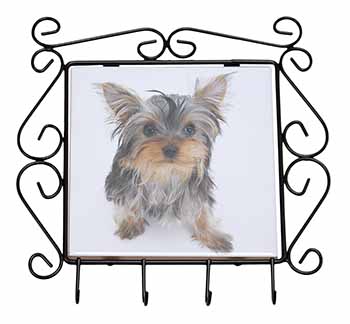 Yorkshire Terrier Dog Wrought Iron Key Holder Hooks