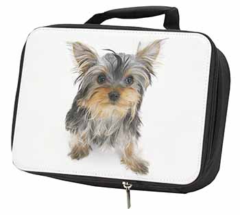 Yorkshire Terrier Dog Black Insulated School Lunch Box/Picnic Bag