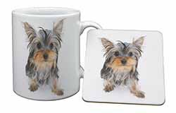 Yorkshire Terrier Dog Mug and Coaster Set