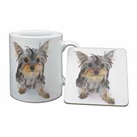 Yorkshire Terrier Dog Mug and Coaster Set