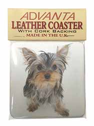 Yorkshire Terrier Dog Single Leather Photo Coaster