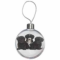 Yorkipoo Puppies Christmas Bauble