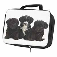 Yorkipoo Puppies Black Insulated School Lunch Box/Picnic Bag