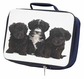 Yorkipoo Puppies Navy Insulated School Lunch Box/Picnic Bag
