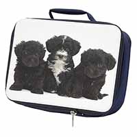 Yorkipoo Puppies Navy Insulated School Lunch Box/Picnic Bag